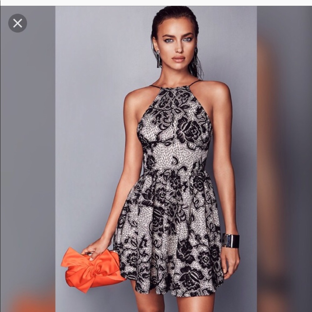 Beautiful Bebe Square Neck Halter Dress- Size 8.